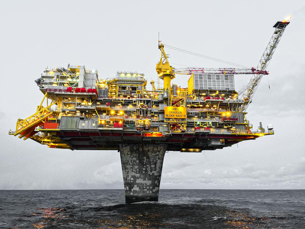 Offshore Drilling Rig on Body of Water
